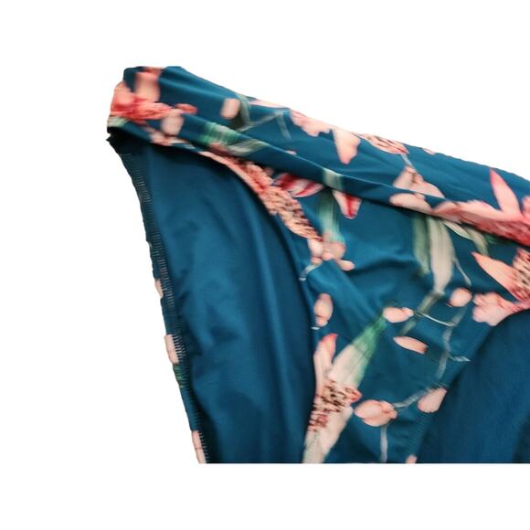 LA BLANCA Flyaway Orchid Printed Shirred Band Hipster Bikini Bottoms LBOMO95 - Picture 2 of 6